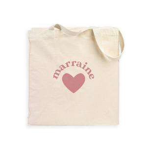 Totebag Marraine D'amour Cœur - Naturel - Taille TU