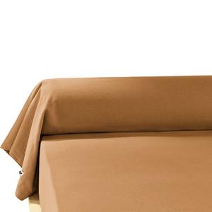 HEDDA - Taie de Traversin 85x185cm Flanelle de Coton Coloris Camel