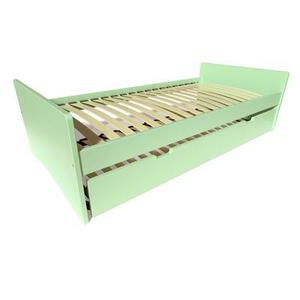 Lit gigogne ABC pin massif 90x190 Vert Pastel