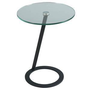 DRAKE - Table d'Appoint Design Plateau Verre Trempé