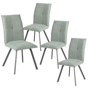 BISPO - Lot de 4 Chaises Tissu Coloris Vert d'Eau