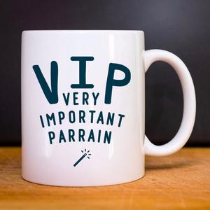 Mug Vip (very Important Parrain) - Blanc - Taille TU