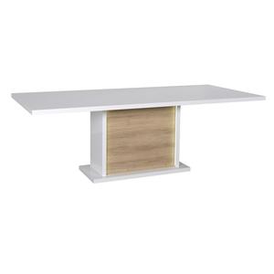 DAYTON OAK - Table Allongeable 180-225cm Effet Chêne et Leds