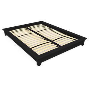 Lit futon 2 places bois massif Solido 140x190 Noir