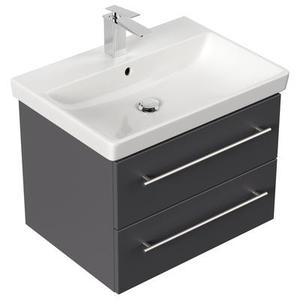 Meuble SDB avec vasque de Villeroy & Boch Avento 65cm anthracite satiné