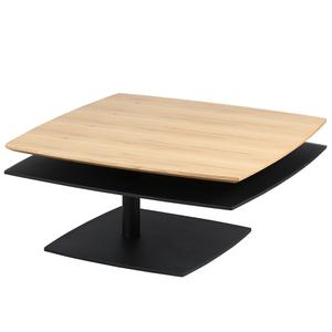 TYLIA - Table Basse Carrée avec Double Plateau Pivotant