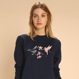 Sweat Femme - Blossom Bird - Navy - Taille L