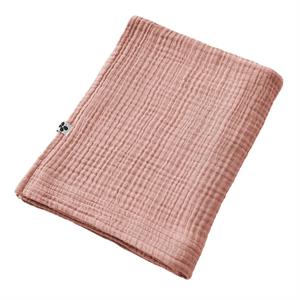 OUREA - Serviette de Bain 90x150cm Gaze de Coton Rose pêche