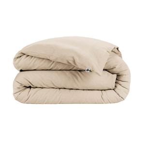 HEDDA - Housse de Couette 240x220cm Flanelle de Coton Coloris Sable