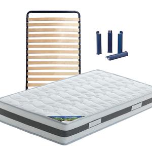 SEYCHELLES - Pack Matelas + Lattes 90x190 + Pieds