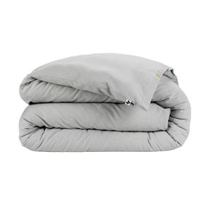 HEDDA - Housse de Couette 260x240cm Flanelle de Coton Coloris Brume