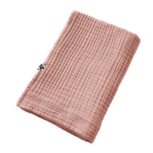 OUREA - Serviette de Douche 70x130cm Gaze de Coton Rose pêche