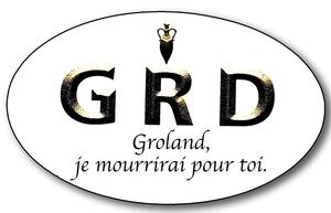 Sticker, Presipauté de Groland « Groland, je mourrirai pour toi. »