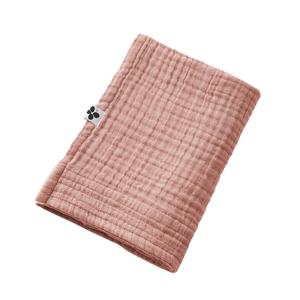 OUREA - Serviette de Toilette 50x90cm Gaze de Coton Rose pêche