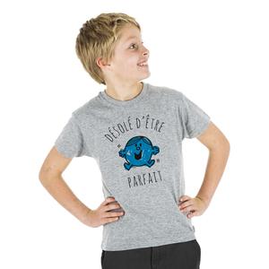 Tshirt Enfant Désolé D'être Parfait - Gris Chiné - Taille 10 ans