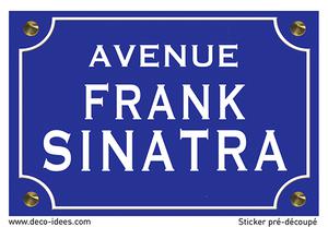 Sticker, plaque de rue, FRANK SINATRA