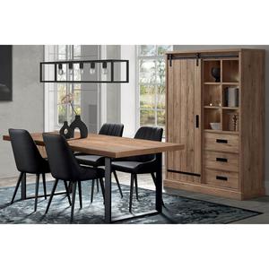 CEDRA - Ensemble Industriel Argentier + Table Ovale 200cm