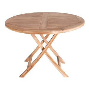 DESTIN - Table Jardin Ronde Ø100cm Teck Naturel