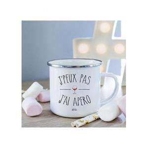 Mug Metal J Peux Pas J Ai Apero - Blanc - Taille TU