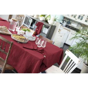 OUREA - Nappe Rectangulaire 150x250cm Gaze de Coton Lie de Vin