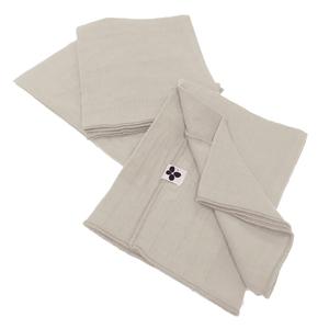 OUREA - Lot de 3 Serviettes 40x40cm Gaze de Coton Pampa