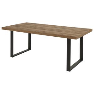 ANTONIN - Table 230cm Aspect Bois Finition Tropix Piètement U Métal Noir