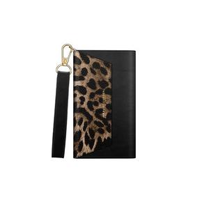 iDeal Of Sweden - Etui Avec Coque Arrière Amovible Atelier Midnight Leopard Clutch - Couleur : Noir - Modèle : iPhone 12