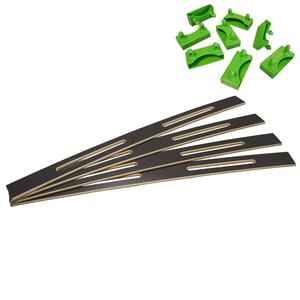 ALTOZONE - Lot de 4 Lattes Epaule 88cm + 8 Embouts Verts