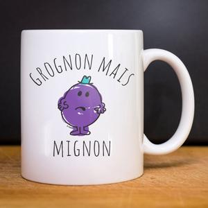 Mug Grognon Mais Mignon - Blanc - Taille TU