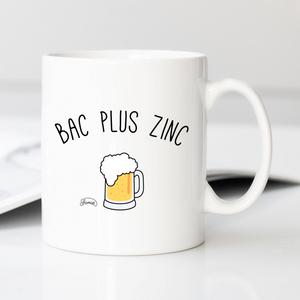 Mug Bac Plus Zinc - Blanc - Taille TU