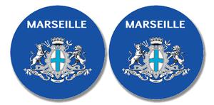 2 badges adhésifs, 13 Marseille