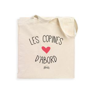 Totebag Les Copines D Abord Coeur - Naturel - Taille TU