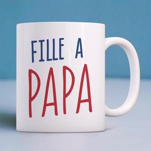 Mug Fille À Papa - Blanc - Taille TU