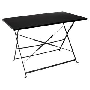 MALAM - Table de Repas Rectangulaire Pliante Noire