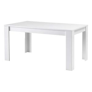 DENAE - Table de Repas Rectangulaire 160x90cm Laquée Blanc Brillant