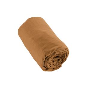 HEDDA - Drap Housse 160x200cm Flanelle de Coton Coloris Camel