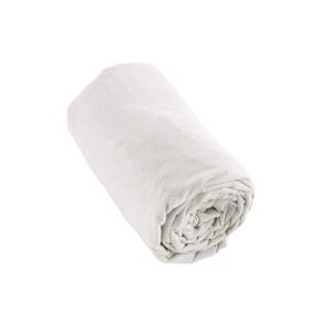 HEDDA - Drap Housse 180x200cm Flanelle de Coton Coloris Neige