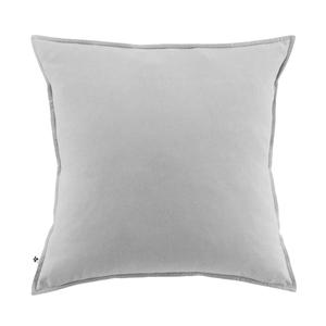 HEDDA - Taie d'Oreiller 63x63cm Flanelle de Coton Coloris Brume