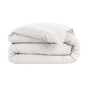 HEDDA - Housse de Couette 240x220cm Flanelle de Coton Coloris Neige