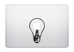 Sticker pour Macbook, Ampoule, disponible en 8 couleurs