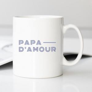 Mug Papa D Amour Ligne - Blanc - Taille TU