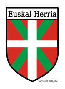 Sticker, Blason Le drapeau basque ou ikurrina