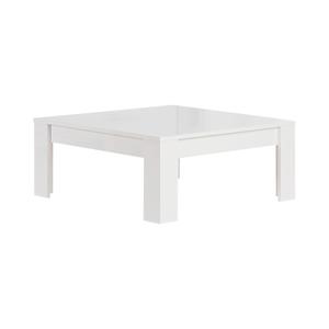 DENAE - Table Basse Carrée 100cm Laquée Blanc Brillant