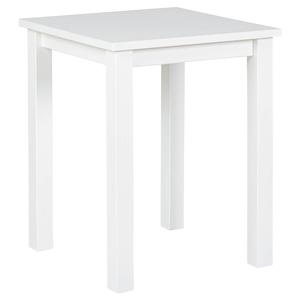 FLIX - Table d'Appoint Carrée Bois Massif Vernis Blanc