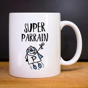 Mug Super Parrain - Blanc - Taille TU