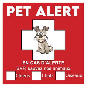 Sticker PET ALERT, chien