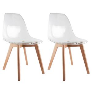 OKOA - Lot de 2 Chaises Transparentes