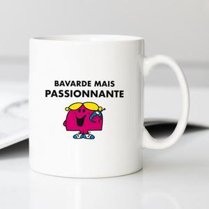 Mug Bavarde Mais Passionnante - Blanc - Taille TU