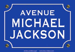 Sticker, plaque de rue, Michael Jackson