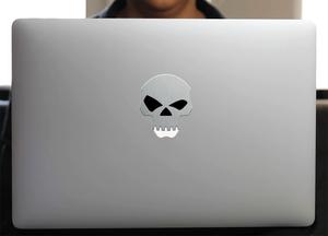 Sticker pour Macbook ou PC, SKULL, H. 9 cm